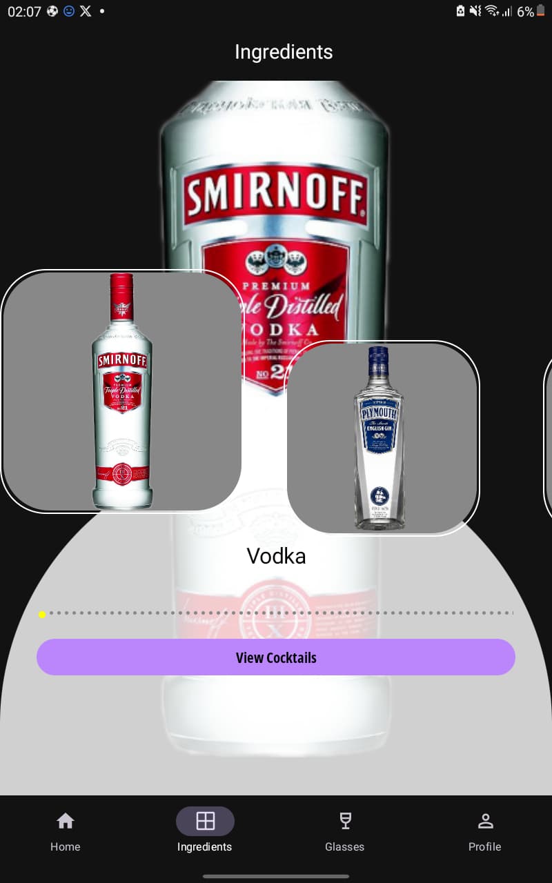 Shaken and Stirred Cocktail App Screenshot